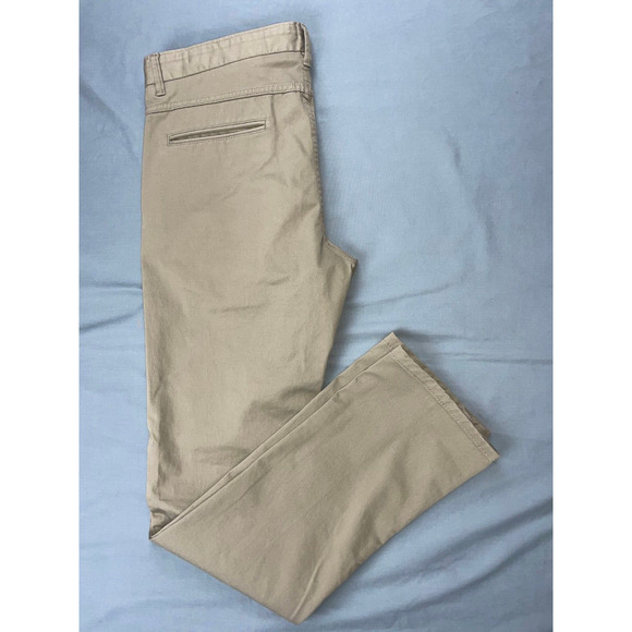 Zara Man Basic Collection Flat Front Stretch 5-Pocket Stretch Chino Pants. 34X32 - Picture 3 of 9